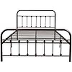 lot B-208-BL image: NACHTIMOOR Metal Bed Frame Full Size Headboard and Footboard with Mattress Foundation, The Vintage Style Iron Double Bed The Metal Structure,Rustic Brown
