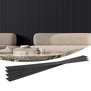lot I-222-BL image: VEVOR Wood Slat Acoustic Panels, 8 PCS 96 x 6 inch, WPC Accent Wooden Wall Panels for Modern Interior Wall, Faux Wood Wall Board Panels for Stylish Decor and Noise Reduction, Matte Black