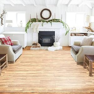 lot R-227-BL image: Area Rug for Living Room, 12 x 8 Clear Area Rug for Dining Room, Floor Mat for Home Office Laundry Dining Area, Non-Slip Waterproof Vinyl Floor Protector Mat for Kids Pet (Clear)