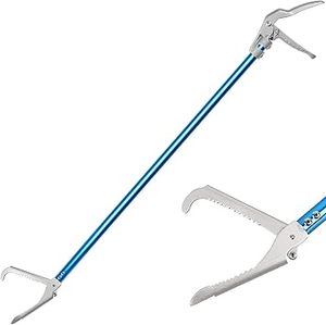 lot T-294-BL image: 60 Professional All-Aluminum Alloy Snake Tong Reptile Grabber Rattle Snake Catcher Wide Jaw Handling Tool with Lock