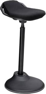 lot O-78-BL image: SONGMICS Standing Desk Chair, Adjustable Ergonomic Wobble Stool, 23.6-33.3 Inches Drafting Chair, Swivel Sitting Balance Stool, Fabric Upholstery, Anti-Slip Bottom Pad, Ink Black UOSC02BK