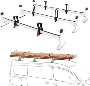 lot U-80-BL image: StarONE 46 Van Ladder Rack,Van Roof Rack Fit for 2014-On Ford Transit Connect,White,3 Bars,750lbs