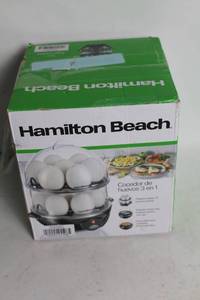 lot 12 image: Hamilton Beach 3-in-1 Egg Cooker with Omelet Bowl