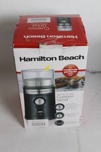 lot 15 image: Hamilton Beach Custom Grind Coffee Grinder Model 80393FG