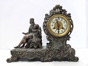 lot 62 image: Antique Waterbury Varden Sculptural Mantel Clock - (Replaced Movement)