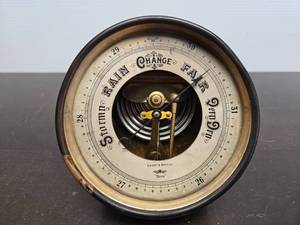 lot 69 image: Early Antique Short & Mason Tycos Brass Barometer