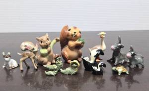 lot 79 image: Collection of Vintage 1950s era Small Anthropomorphic Animal Figurines