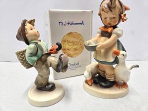lot 90 image: 2 Genuine HUMMEL Figurines - One Larger 6 Figure