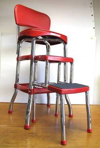 lot 14 image: Likje-New or BrandNew COSCO Red Step-Stool Chair