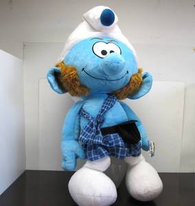lot 16 image: New wTags LARGE SMURFS Plush Doll