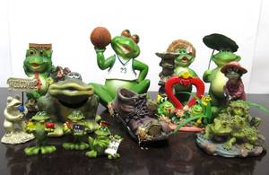 lot 24 image: Collection of Assorted Frog Figurines