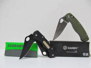 lot 126 image: 2 New or Like-New Folding Knives - Ganzo & Schrade