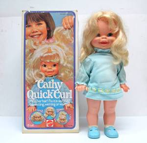 lot 138 image: Vintage CATHY QUICK CURL Doll in Original Box