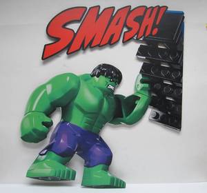 lot 139 image: Very Cool Large LEGO Hulk Smash Store Display Sign