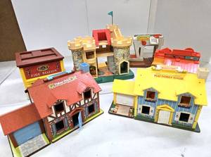 lot 164 image: Great Lot of Fisher Price Little People Playset Buildings
