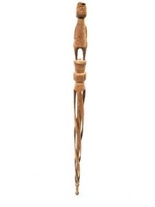 lot 169 image: Interesting Vintage Figural Carved Ceremonial Staff