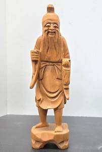 lot 187 image: Nicely Detailed Carved Oriental Wood Figure