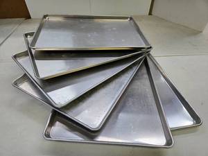lot 239 image: Lot of 6 Commercial Quality VOLLRATH Large Baking  Cookie Sheet Pans