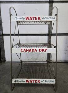 lot 244 image: Vintage 1950s era CANADA DRY Soda Advertising Store Display Stand