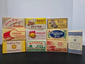 lot 275 image: Great Lot of Original 1930s era Advertising Butter boxes