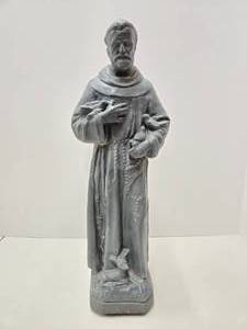 lot 178 image: Large HEAVY Concrete St. Francis LawnGarden Statue