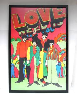 lot 329 image: Beatles All You Need Is Love Poster Framed