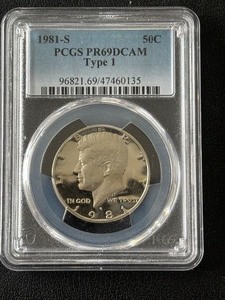 lot 6 image: 1981-S Kennedy Half Dollar Proof PCGS PR69 Deep Cameo Type 1