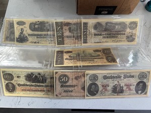 lot 193 image: Replica Confederate and Other Currency