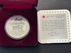 lot 74 image: 1985 Canada Silver Dollar National Parks