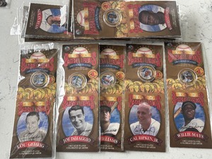 lot 93 image: Baseball Legends Gold Plated Colorized State Quarters