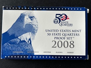 lot 99 image: 2008 State Quarter Proof Set
