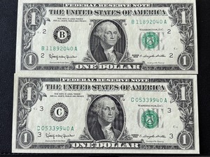 lot 108 image: 1963 Green Seal $1 Dollar Federal Reserve Notes Uncirculated