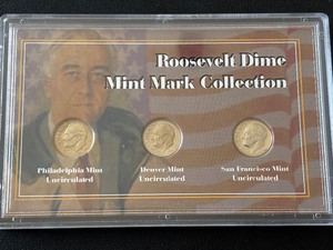 lot 116 image: Roosevelt Dime Mint Mark Collection