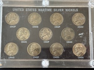lot 121 image: Silver War Nickel Set