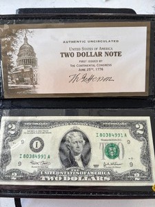 lot 168 image: 2003 $2 Dollar Note Uncirculated