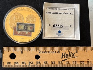 lot 181 image: Jumbo Gold Plated Medallion