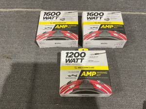 lot 121 image: LOT OF 3 Scosche 2 Channel Car Stereo Amplifier Wiring Install Kit, 1600W & 1200W