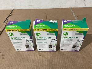 lot 237 image: LOT OF  3 OneTouch Verio Reflect Blood Glucose Meter  Blood Glucose Monitoring System Includes Blood Sugar Meter, Lancing Device and 10 Sterile Lancets