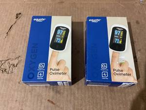 lot 239 image: LOT OF 2 Pulse Oximeter Fingertip - Oxygen Meter Finger Pulse Oximeter - Blood Oxygen Saturation Monitor with Heart Rate and Fast Spo2 Reading, Pulse Ox with TFT Screen, Lanyard (Not include Batteries)