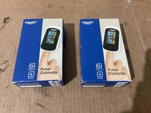 lot 242 image: LOT OF 2 Pulse Oximeter Fingertip - Oxygen Meter Finger Pulse Oximeter - Blood Oxygen Saturation Monitor with Heart Rate and Fast Spo2 Reading, Pulse Ox with TFT Screen, Lanyard (Not include Batteries)