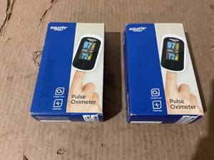 lot 243 image: LOT OF 2 Pulse Oximeter Fingertip - Oxygen Meter Finger Pulse Oximeter - Blood Oxygen Saturation Monitor with Heart Rate and Fast Spo2 Reading, Pulse Ox with TFT Screen, Lanyard (Not include Batteries)