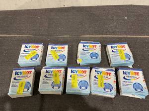 lot 132 image: LOT OF 9 Icy Hot Original Topical Pain Reliever Patches, Numbing Cream and Muscle Rub Alternative, 5% Menthol