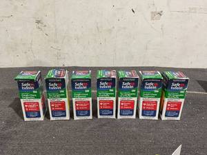 lot 135 image: LOT OF 7 Safetussin DM CoughChest Congestion, Cough and Cold, for High Blood Pressure & Diabetes, 8 oz