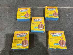 lot 139 image: LOT OF 5 Aspercreme Lidocaine Pain Relief Patch