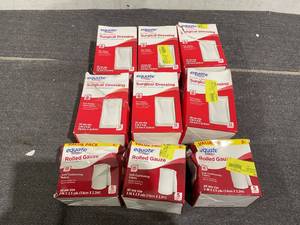 lot 143 image: LOT OF 9 Equate Surgical Dressing & Rolled Guaze