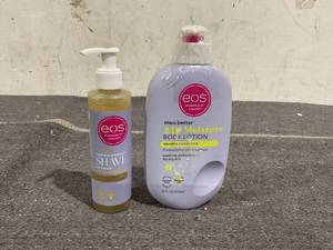 lot 156 image: LOT OF 2 EOS Lotion & Shave Oil Serum