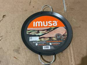 lot 247 image: LOT OF 9 Imusa 11 Carbon Steel Round Comal & Griddle with Metal Handles