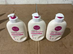 lot 267 image: LOT OF 3 EOS Shea Better Body Lotion for Dry Skin, Strawberry Dream, 16 fl oz