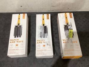 lot 624 image: LOT OF 3 Danielle Creations 1.25 Ceramic Triple Barrel Waving Wand