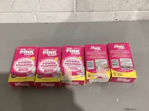 lot 495 image: LOT OF 5 Stardrops - The Pink Stuff - The Miracle Power Foaming Toilet Cleaner - 2 Treatments - Self Activating Pink Foam